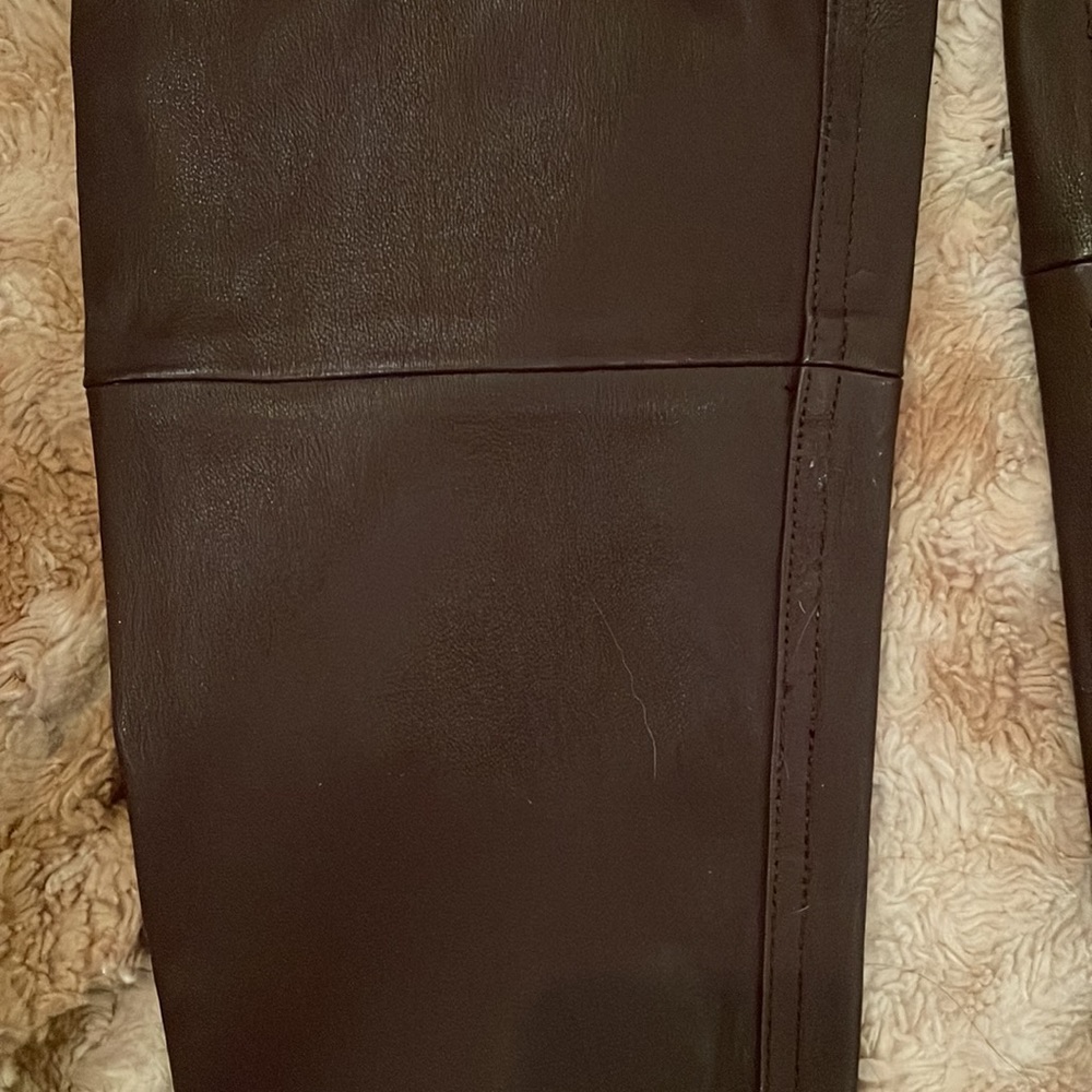 Alexander wang lamb skin leather pants burgundy size 6 brand new - Picture 5 of 7